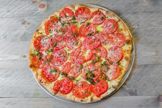 White Tomato & Basil Pizza