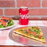 Pizza Slice, a Salad & Drink Lunch