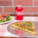 Pizza Slice, a Salad & Drink Lunch