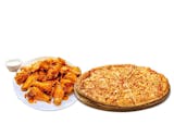 Large 17" Cheese Pizza & 20 Wings Special