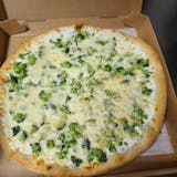 White with Broccoli Pizza