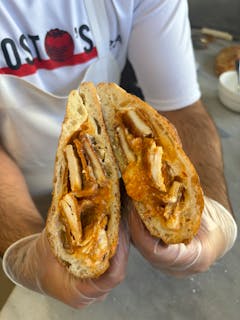 Chicken Vodka Parm Pizza Sandwich