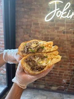 Cheesesteak Pizza Sandwich