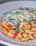 Spinach & Artichoke Crusted Salmon