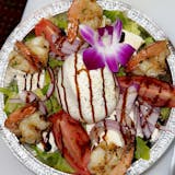 Burrata Salad With 5 Jumbo Grilled Shrimp