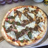 Cheesesteak Pizza Peppers Onions Sauce