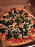 White Broccoli & Tomato Pizza