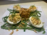 Dilly Deviled Pickle Eggs