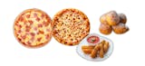 Bundle 4: Md HAWAIIAN PIE, Md PLAIN PIE, 1 ORDER OF MOZZARELLA STICKS, 6 Zeppolies