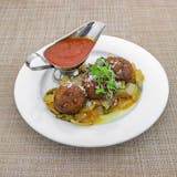 Fried Meatballs With Peppers & Onions