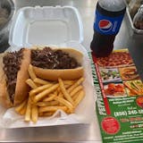 Sirloin Cheesesteak with French Fries & a 20 oz. Soda Lunch Special