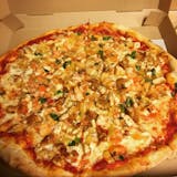 Chicken, Garlic & Diced Tomato Pizza