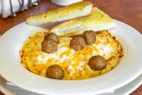 Baked Fettuccine Formaggio with Meatballs