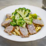 Penne with Sausage Broccoli in Garlic Sauce