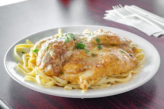 Chicken Francese with Pasta