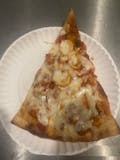 Seafood pizza slice