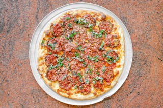 Eggplant Marinara Pizza