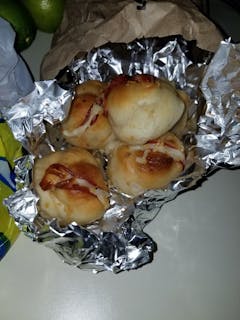 Garlic Knots with Cheese & Pepperoni