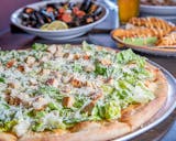 Caesar Salad with Grilled Chicken Pizza