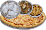 Large Cheese Pizza, Fries, Order of Zeppoles & One Order of Garlic Knots Special