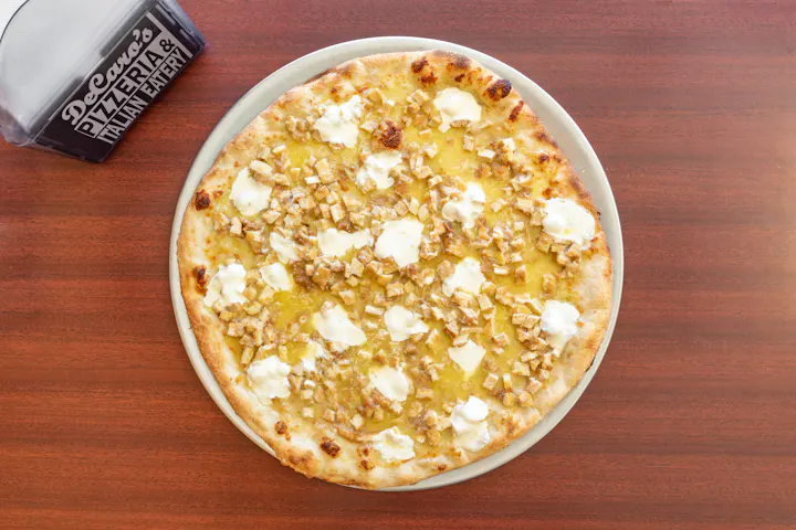 Chicken Francese Pizza pizza at DeCaro’s Pizzeria in Brick, NJ