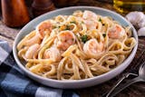 Spaghetti with Alfredo Sauce & Shrimp
