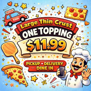 LARGE ONE TOPPING $11.99