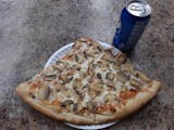 Two Mushroom Pizza Slices & 1 Drink Special