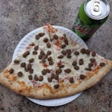 Two Sausage Pizza Slices & 1 Drink Special