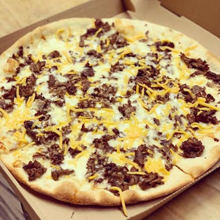 Cheesesteak with P.O.M Pizza