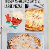 6. Two Large Cheese Pizza Tuesday & Wednesday Pick Up Special