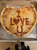 I L❤️VE U  Heart Shaped Pizza Special