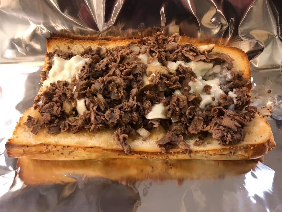 Garlic Bread Cheesesteak Sandwich