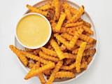 Crinkle Cut French Fries with Cheese Sauce