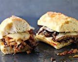 Hot Italian Beef & Cheese Sandwich