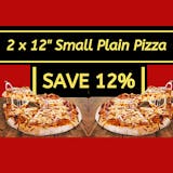2 Small 12" Plain Cheese Pizza Special
