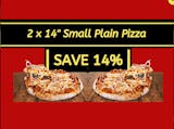 2 Medium 14" Plain Cheese Pizza Special
