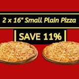 2 Large 16" Plain Cheese Pizza Special