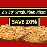 2 Big Daddy 28" Plain Cheese Pizza Special
