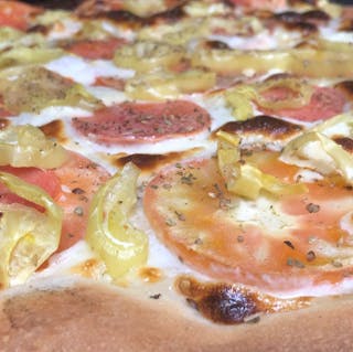 Round Pizza with Two Toppings