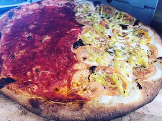 Half & Half Two Topping Round Pizza