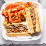 Cheesesteak with French Fries & a Can of Soda Special