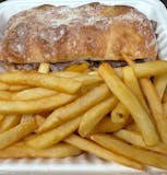 Cheese Steak Panini & Fries