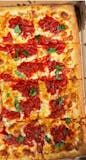 Grandmom Pizza ( Plum tomatoes, mozzarella cheese, parmesan cheese, basil)
