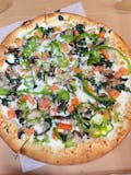 White Veggie Works Pizza