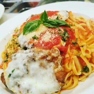Chicken Cutlet Parmigiana Pasta