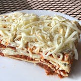 Italian Meat Lasagna with Garlic Bread