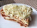 Italian Meat Lasagna with Garlic Bread