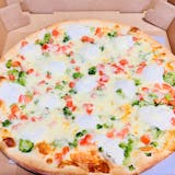 White Deluxe Pizza