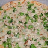 White Chicken & Broccoli Pizza